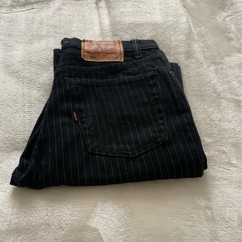 Supreme Levi's Black Pinstriped Pants